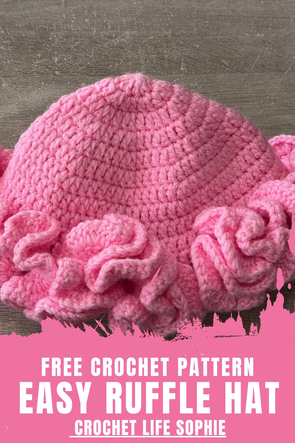 Crochet Ruffle Hat