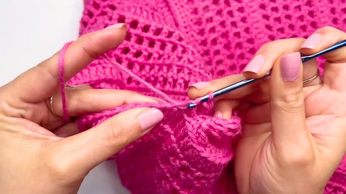 Crochet Shirt-Style Blouse Pattern 6