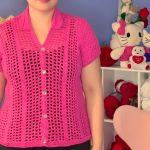 Crochet Shirt-Style Blouse Pattern 8