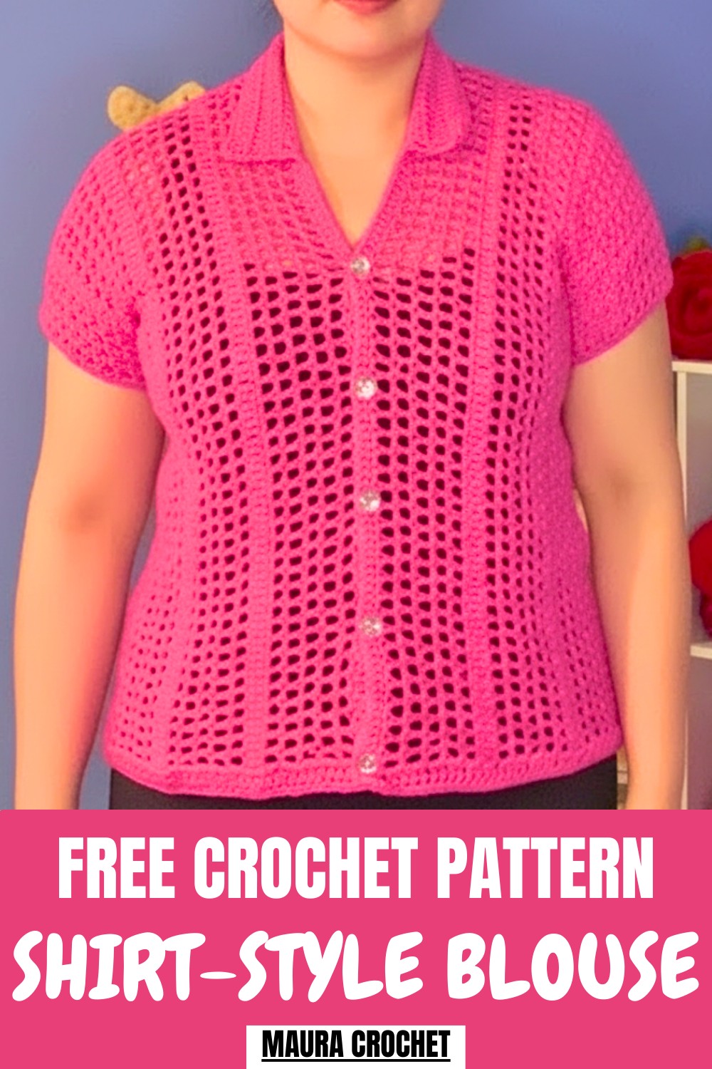 Crochet Shirt-Style Blouse Pattern