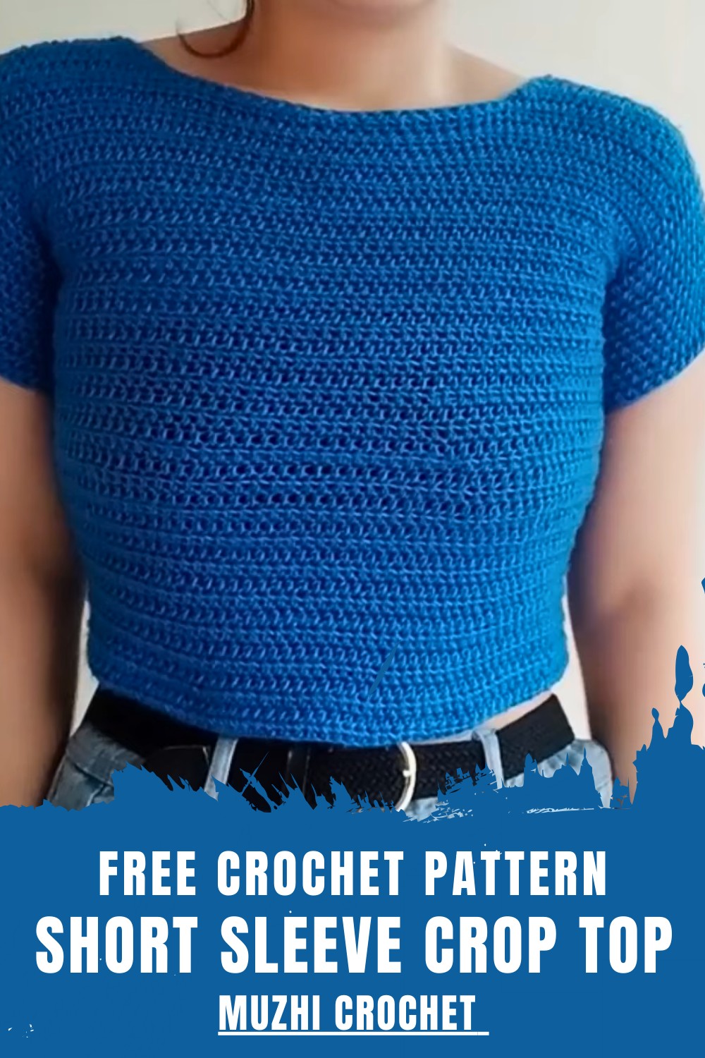 Crochet Short Sleeve Crop Top