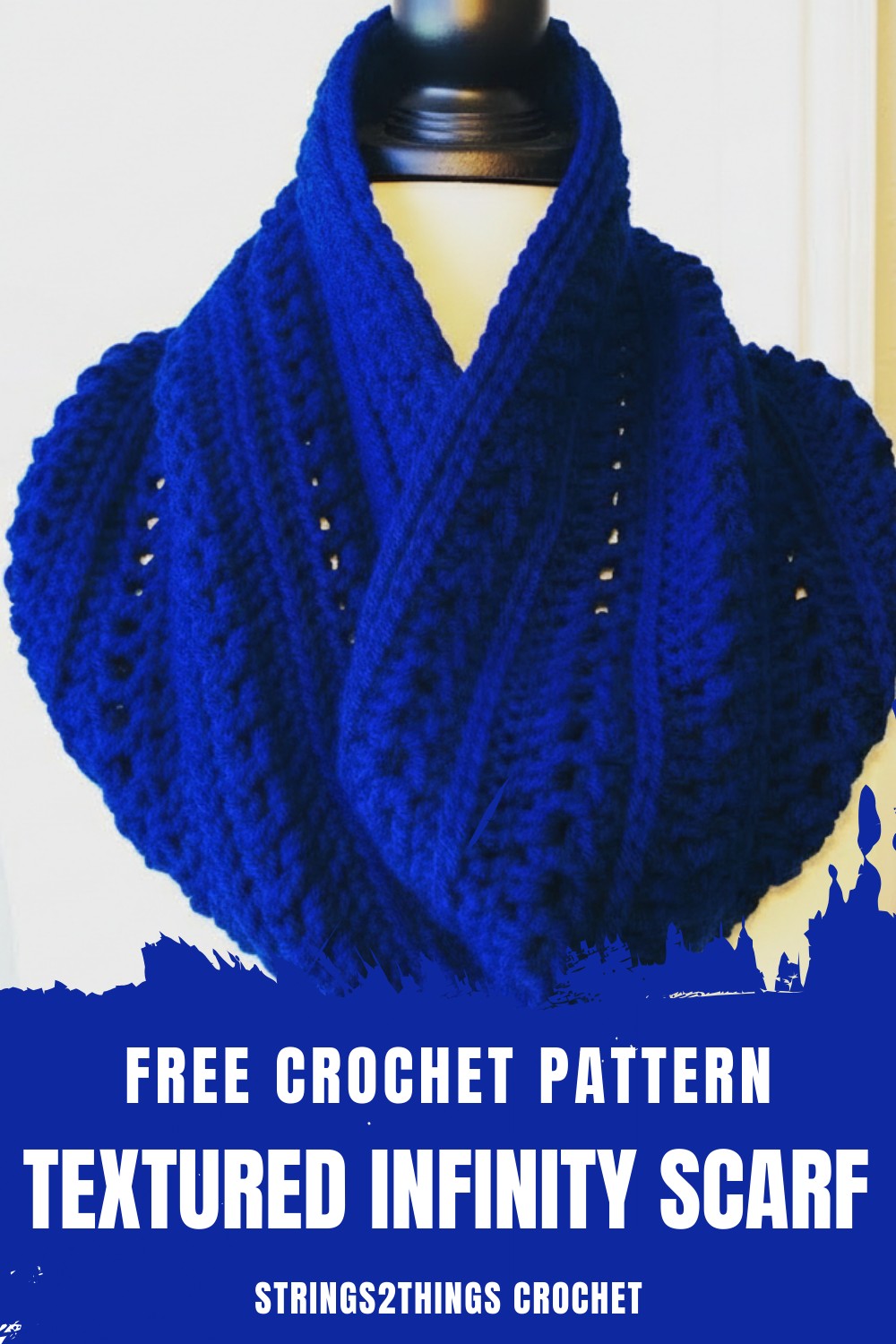 Crochet Simple Beautifully Textured Infinity Scarf