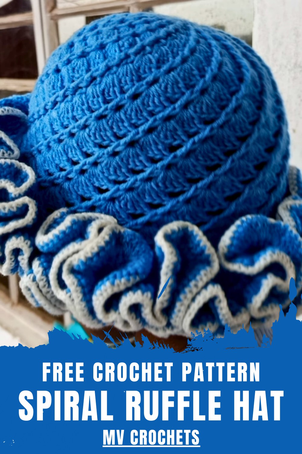 Crochet Spiral Ruffle Hat