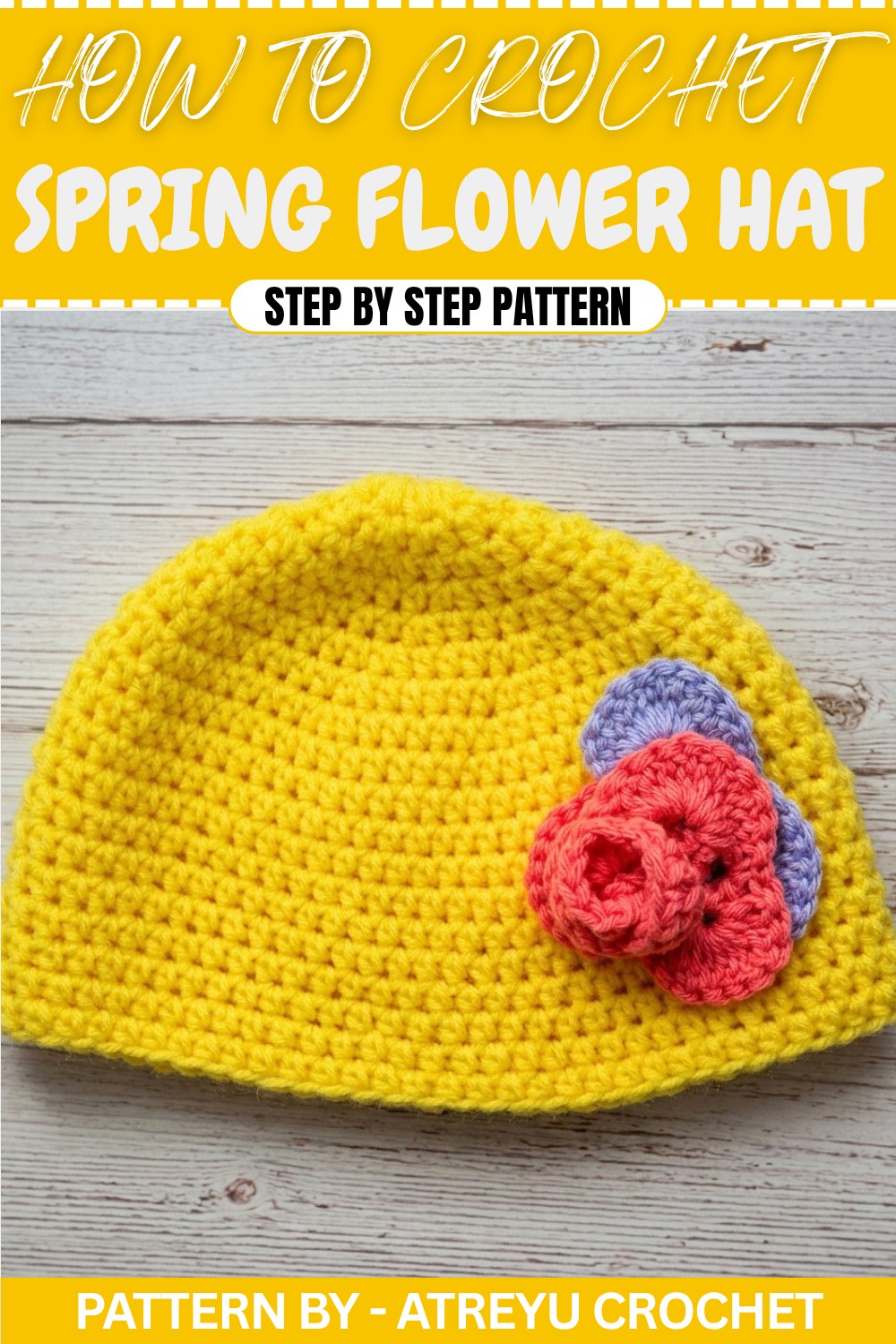 Crochet Spring Flower Hat