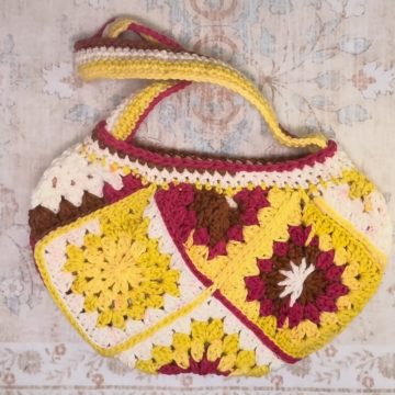 Crochet Starburst Granny Purse Pattern 9