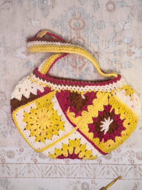 Crochet Starburst Granny Purse Pattern 9