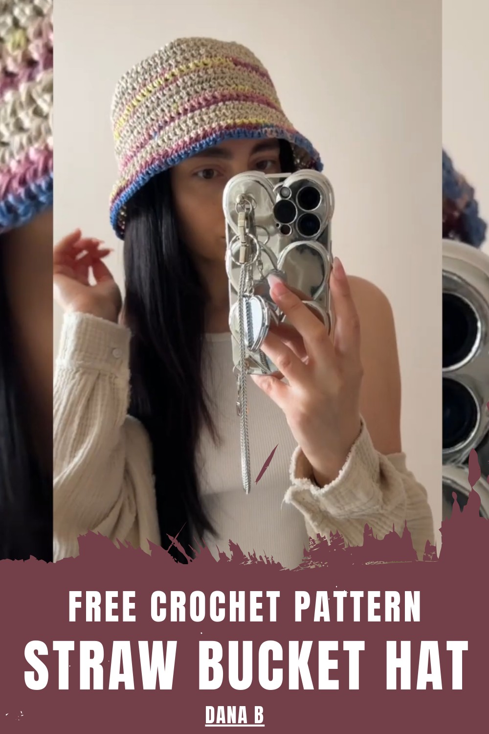 Crochet Straw Bucket Hat