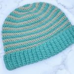 Crochet Striped Beanie Pattern 1