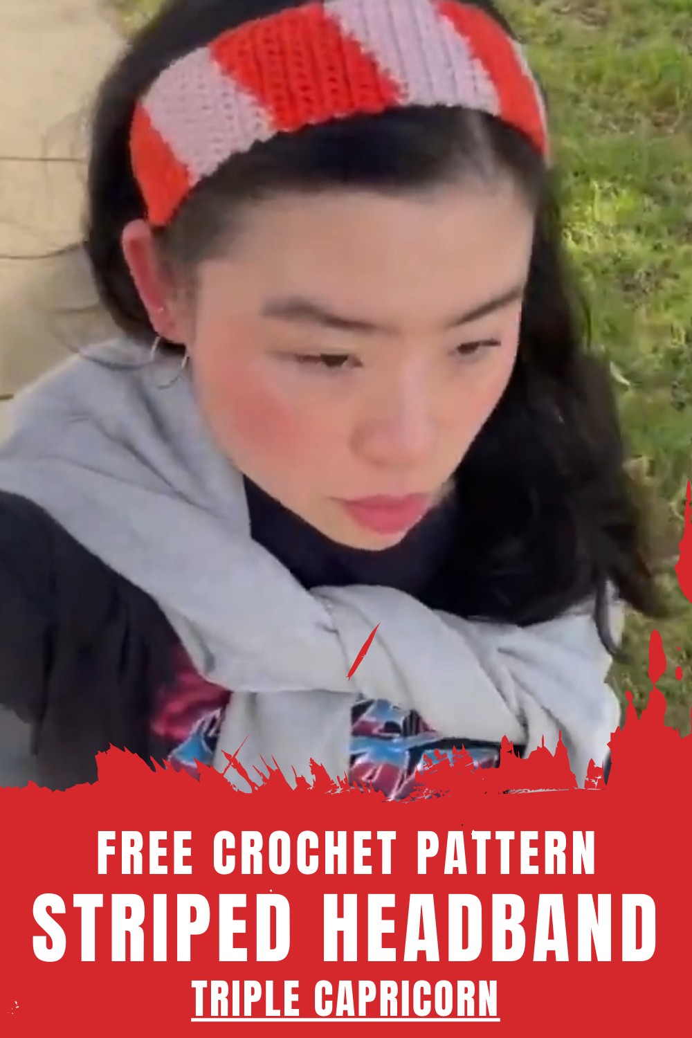 Crochet Striped Headband