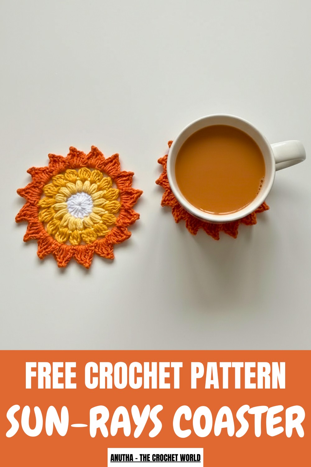 Crochet Sun-Rays Coaster Pattern