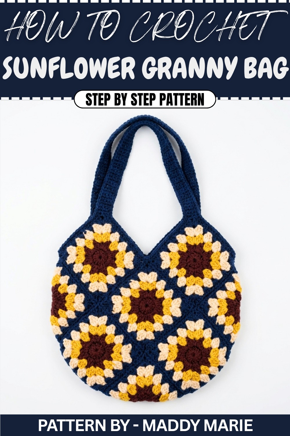 Crochet Sunflower Granny Bag