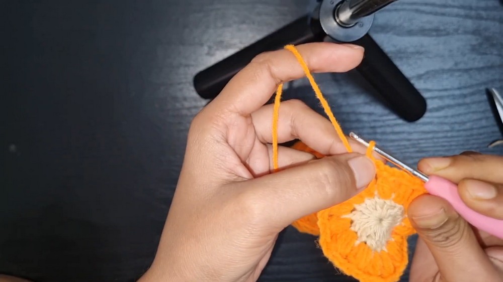 Crochet Sunflower Granny Bag