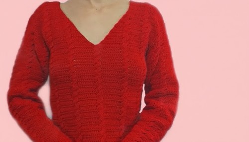 Crochet Sweater With Braids Pattern 8