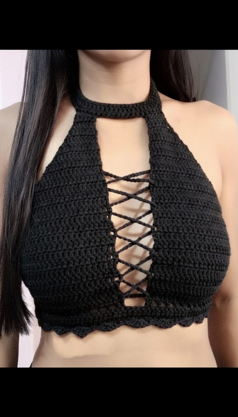 Easy Crochet Top with Choker Pattern: Free Tutorial