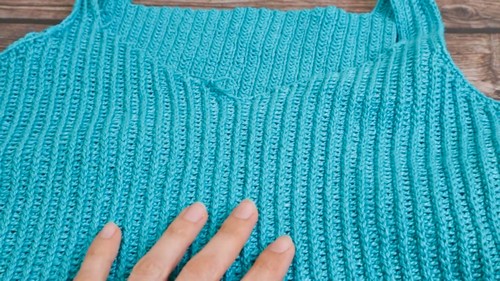 Crochet V Neck Blouse Pattern 8