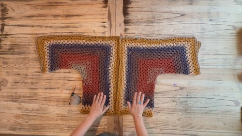 Crochet V-Stitch Hexagon Sweater Pattern 6