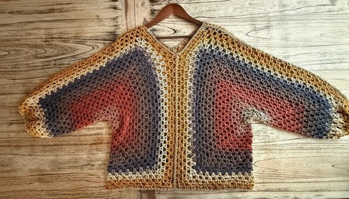 Crochet V-Stitch Hexagon Sweater Pattern 7
