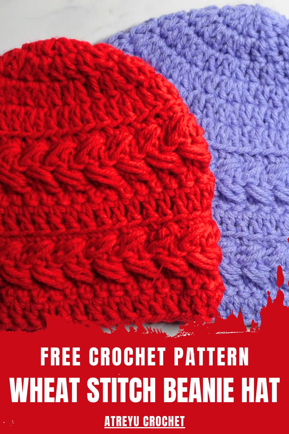 Crochet Wheat Stitch Beanie Hat