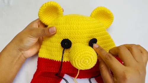 Crochet Winnie Pooh Hat Pattern 8