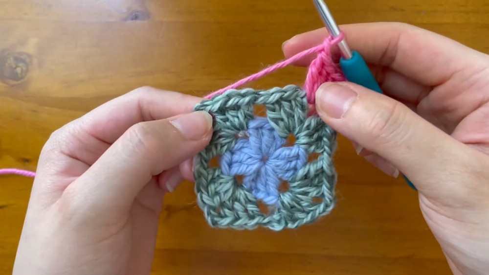 Crochet Granny Square Bonnet