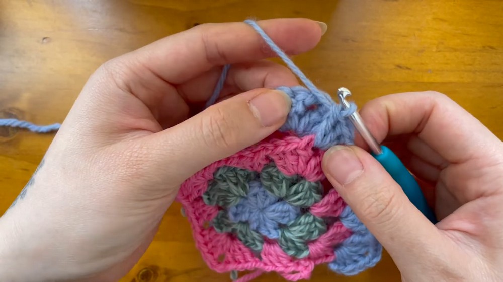 Crochet Granny Square Bonnet