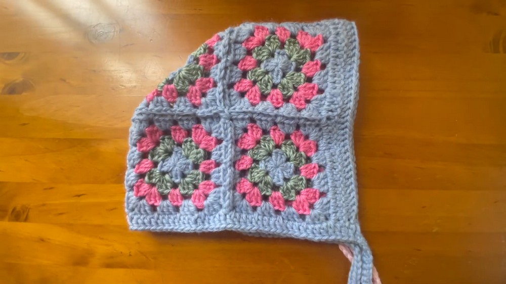 Crochet Granny Square Bonnet
