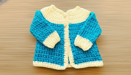 Cute Crochet Baby Sweater Pattern 9
