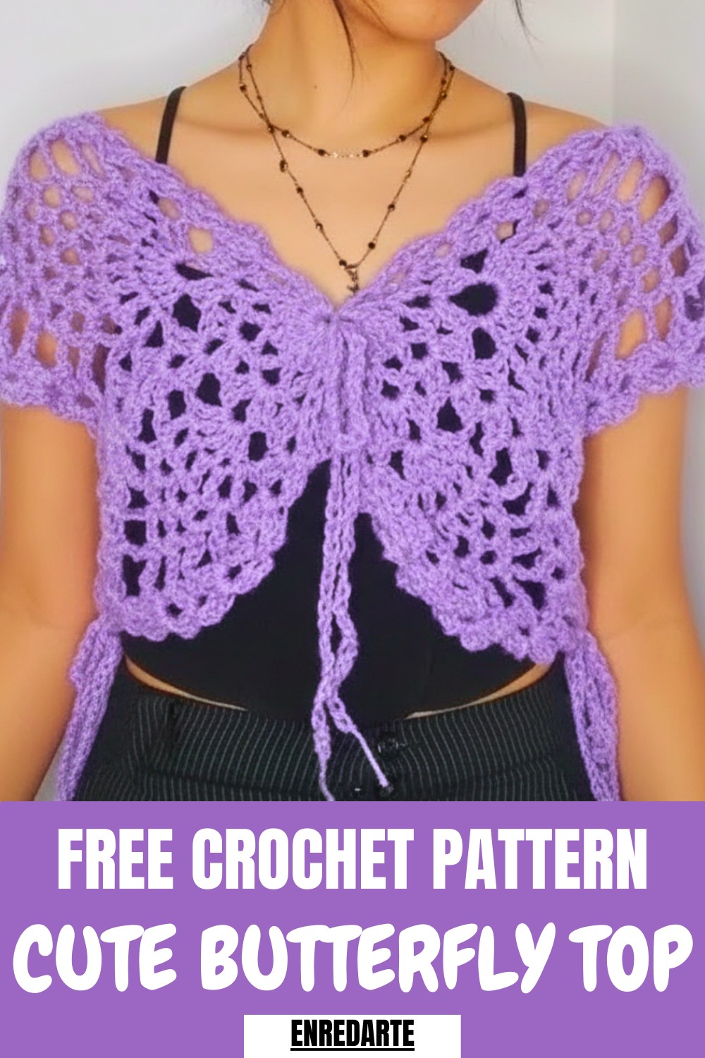 Cute Crochet Butterfly Top Pattern