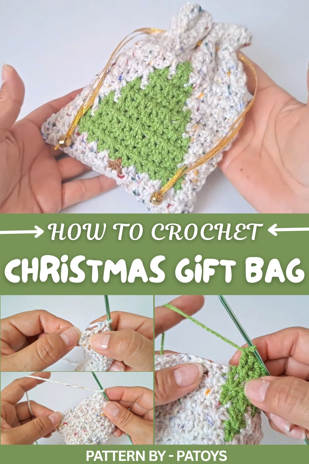 Cute Crochet Christmas Gift Bag Pattern to Brighten the Holidays (1)