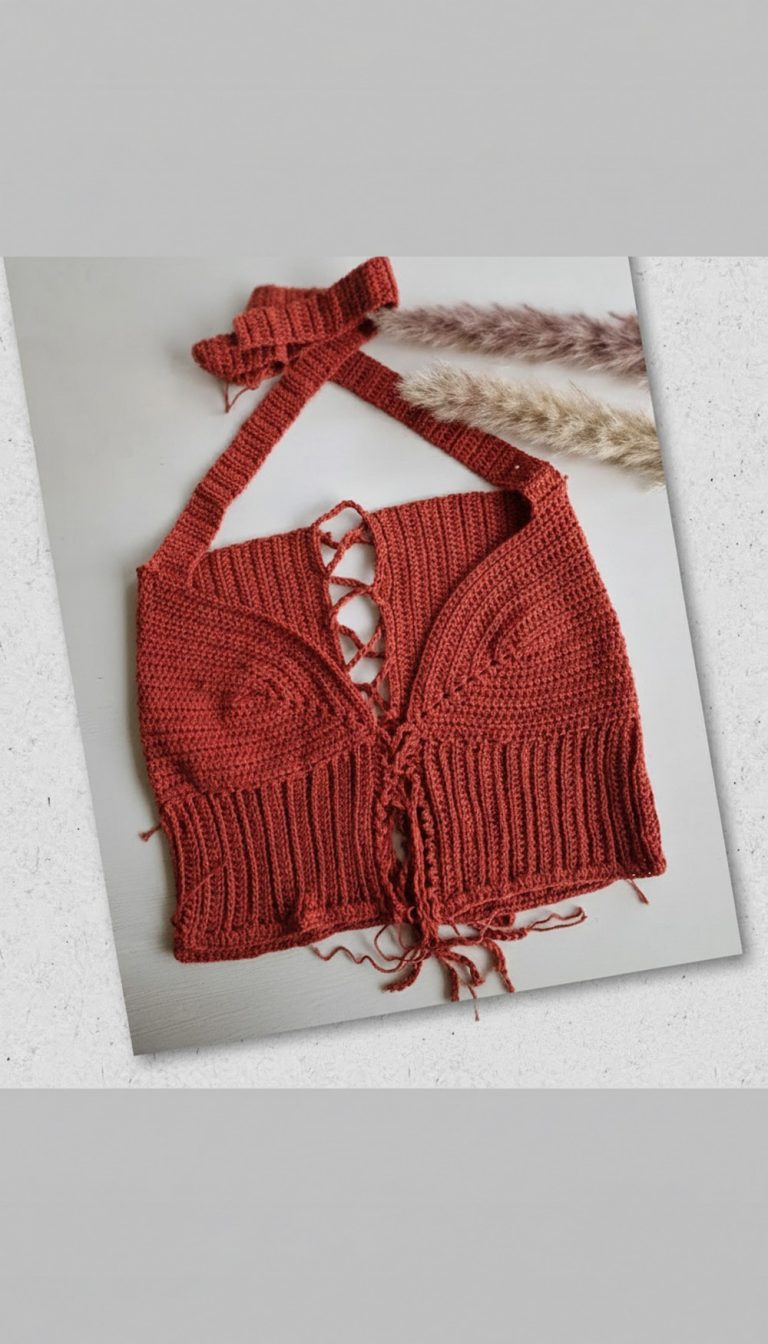 Easy Crochet Bralette Top Pattern 10