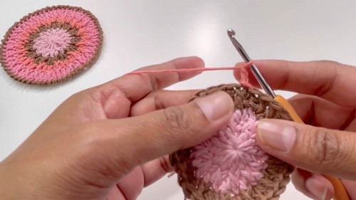 Easy Crochet Coffee Coaster Pattern 5