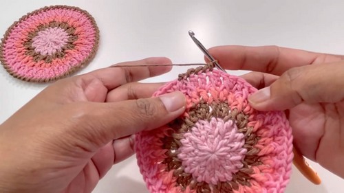 Easy Crochet Coffee Coaster Pattern 7