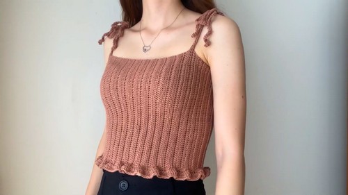 Easy Crochet Crop Top Pattern 7