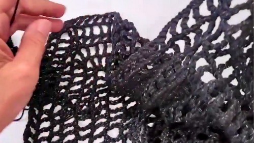 Easy Crochet Mesh Cardigan Pattern 7