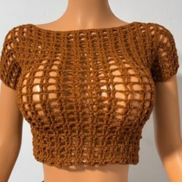 Easy Crochet Mesh Top Pattern 9