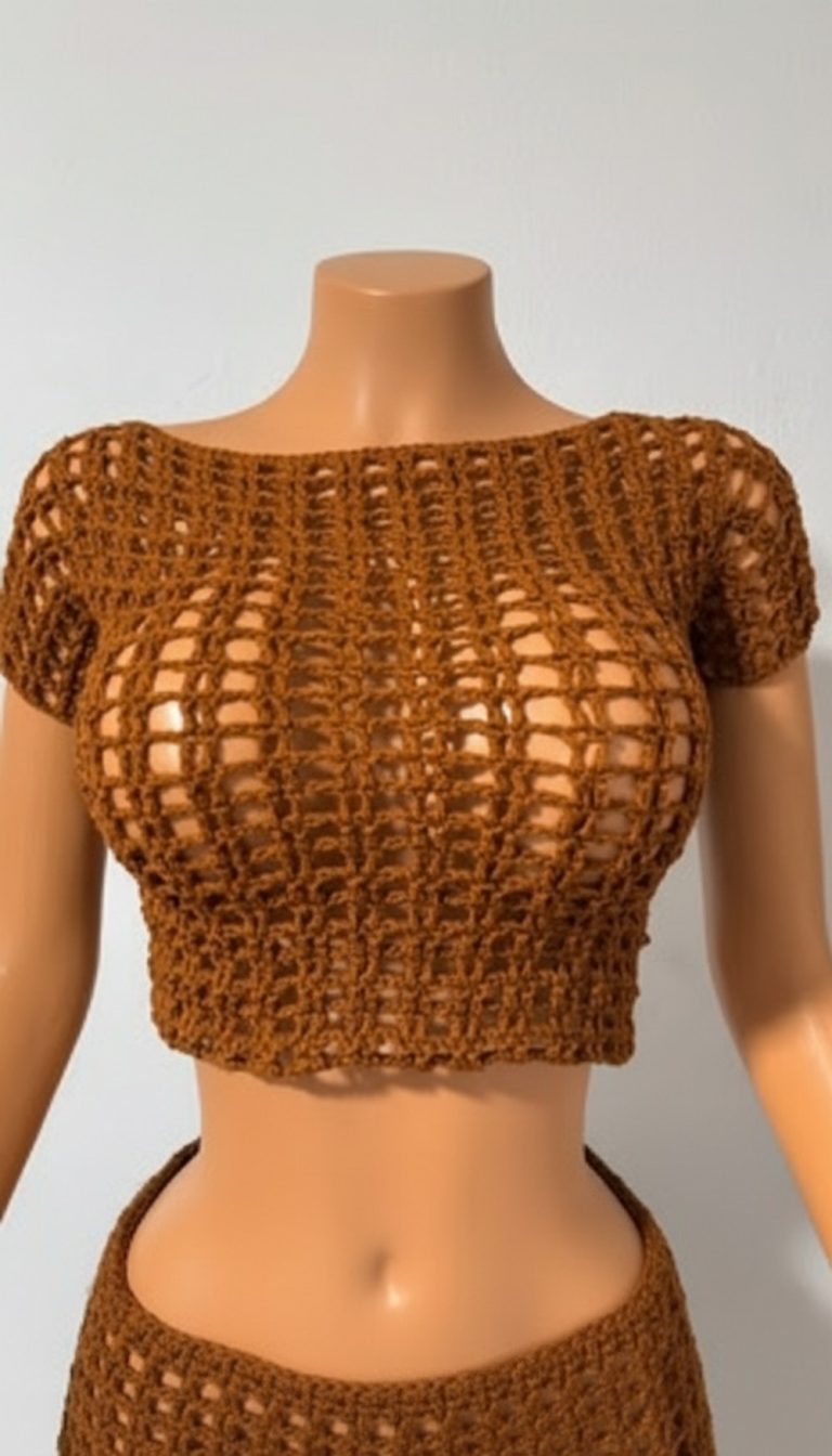 Easy Crochet Mesh Top Pattern 9
