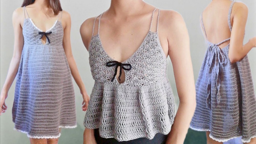 _Easy Crochet Peplum Top Pattern 9