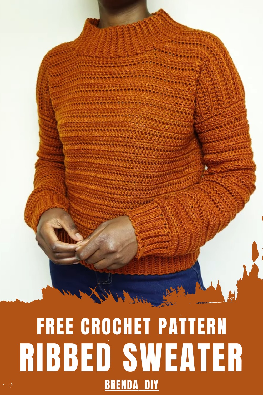Easy Crochet Ribbed Sweater