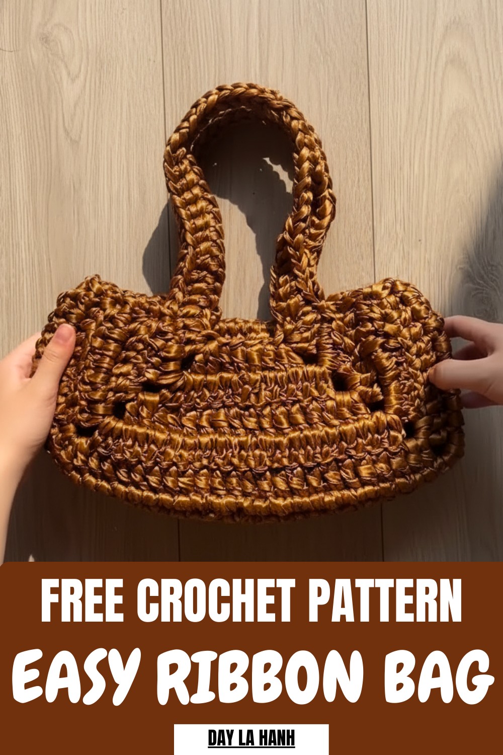 Easy Crochet Ribbon Bag Pattern