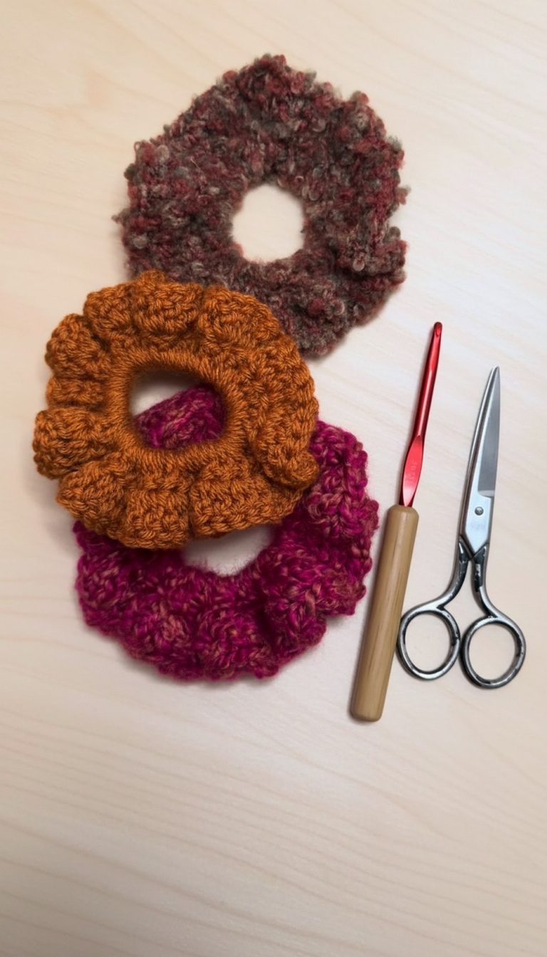 Easy Crochet Scrunchie Pattern 8