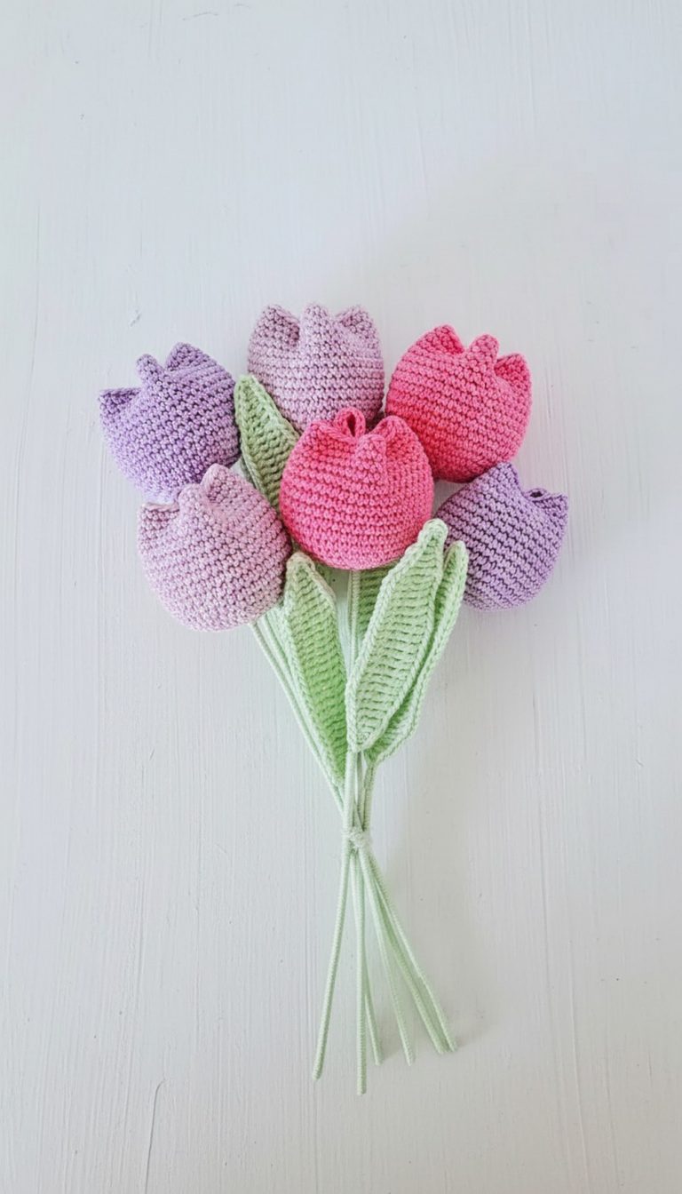 Easy Crochet Tulip Flower Pattern 10