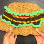 Crochet Burger Bucket Hat