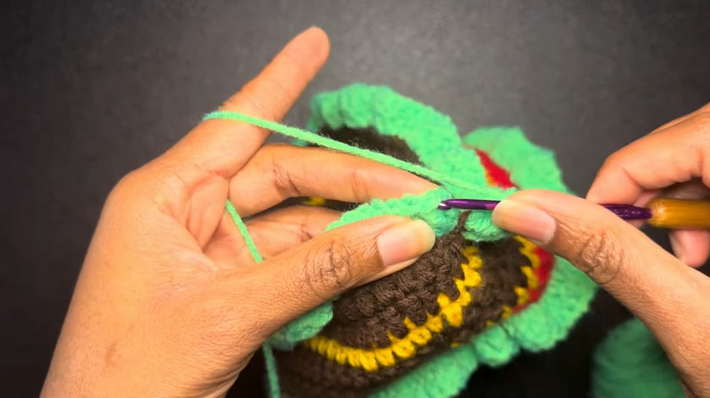 Crochet Burger Bucket Hat