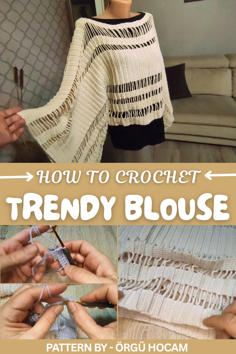 Effortless Crochet Blouse Pattern for the festival season (1)
