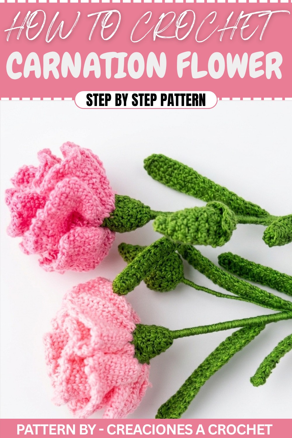 Elegant Crochet Carnation Flower Pattern for Timeless Floral Decor (1)