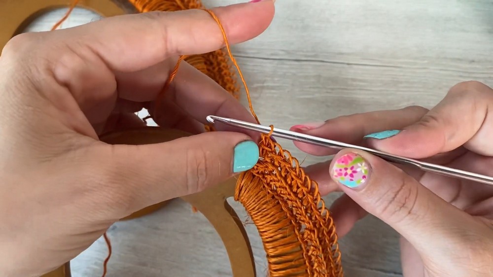 Crochet Wooden Ring Bag