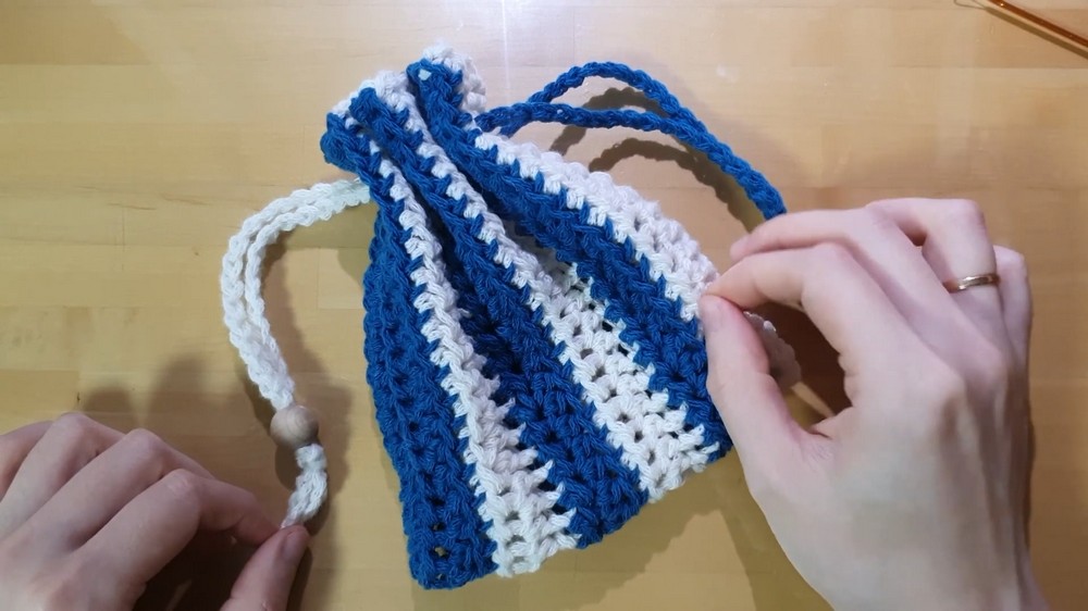 Crochet Drawstring Pouch