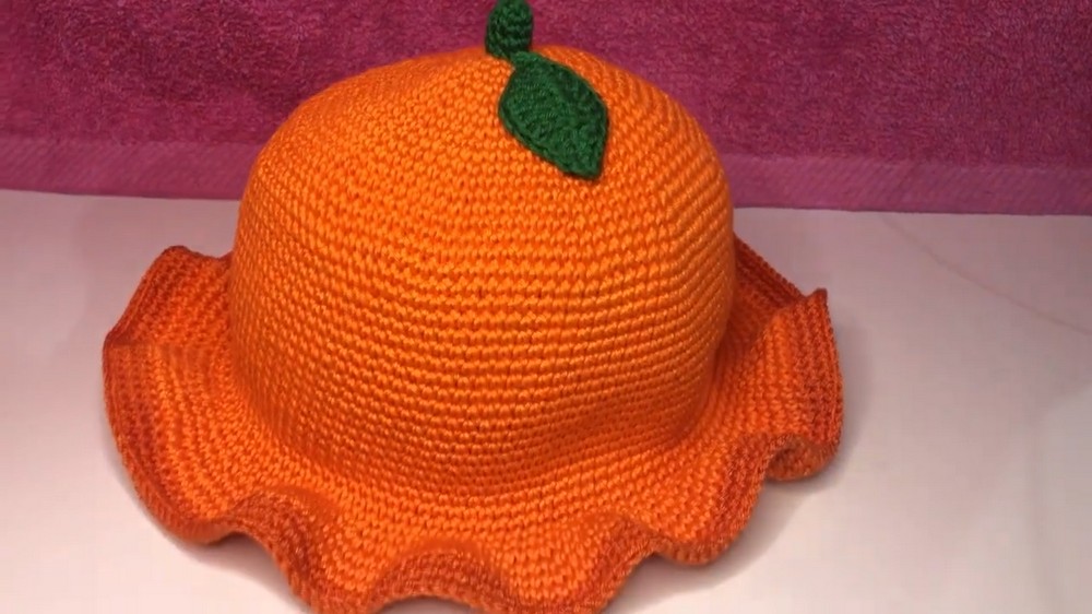 Crochet Orange Bucket Hat