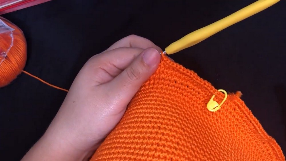 Crochet Orange Bucket Hat
