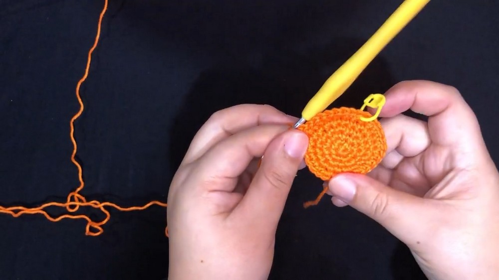 Crochet Orange Bucket Hat